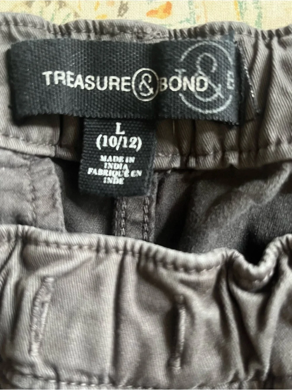 Treasure & Bond Black Elastic Waist Kids Pants